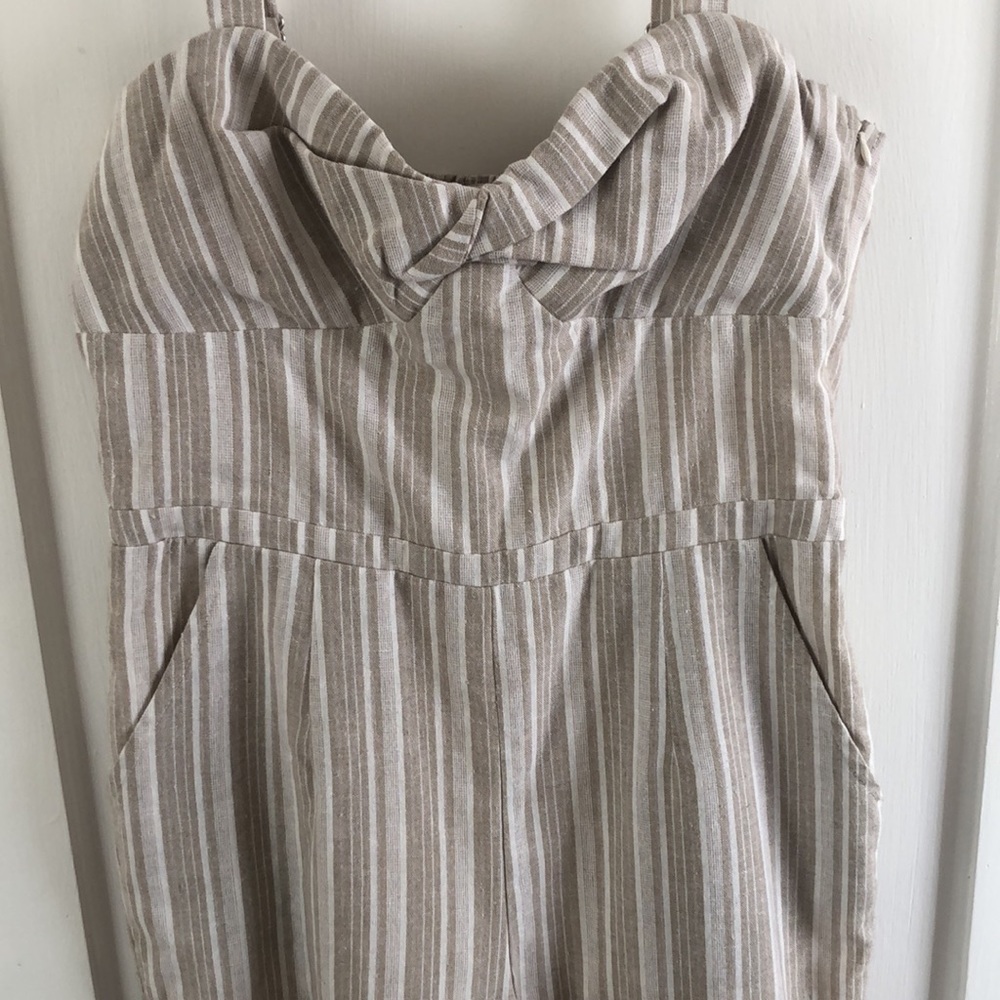 Heartloom khaki striped jumpsuit - Picture 5 of 7